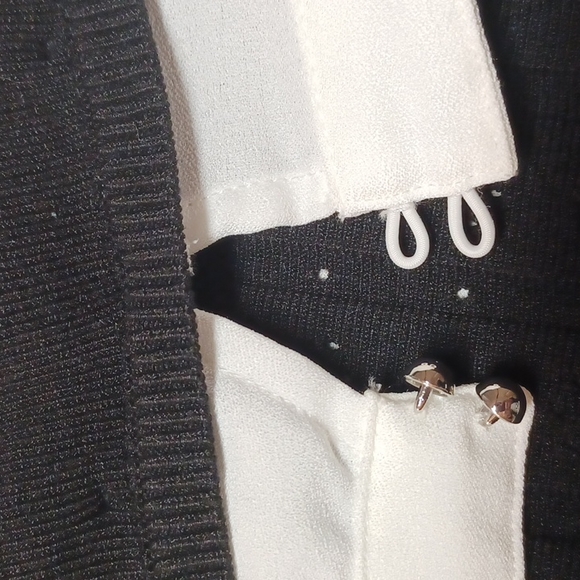 Whitehouse black market LP studded new with tags black sweater with white - Picture 6 of 6